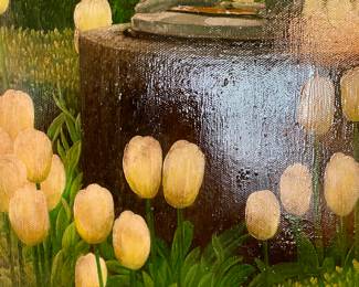 Many pictures and paintings throughout the home all masterfully framed