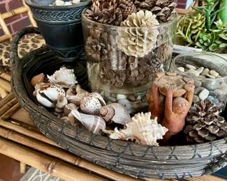 We have a wonderful collection of outdoor furniture, accessories, statues, pots, benches, a Weber grill with copper color steel case, two propane tower heaters and the list goes on and on.