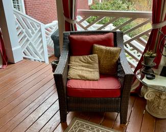 We have a wonderful collection of outdoor furniture, accessories, statues, pots, benches, a Weber grill with copper color steel case, two propane tower heaters and the list goes on and on.