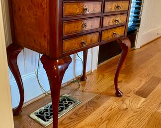 Another amazing small side stand with many drawers all are lined and could be used for jewelry or small unique collectibles