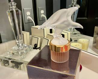 Lalique Pour Homme Perfume and Lalique Eagle with Box--