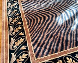 Zebra motif carpet.