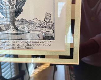 A lot of great framed pictures, architectural, historical themes