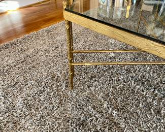 Beautiful glass and gilt iron coffee table