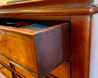 Another amazing small side stand with many drawers all are lined and could be used for jewelry or small unique collectibles