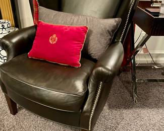 Leather Wingback chair very comfortable