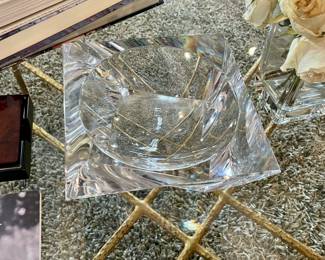 Beautiful glass and gilt iron coffee table