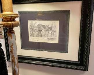Signed artwork throughout the home New Orleans artist