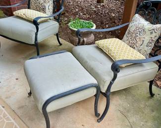 We have a wonderful collection of outdoor furniture, accessories, statues, pots, benches, a Weber grill with copper color steel case, two propane tower heaters and the list goes on and on.