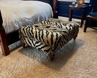 Wonderful faux animal motif ottoman