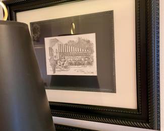 Signed artwork throughout the home