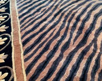 Zebra motif carpet.