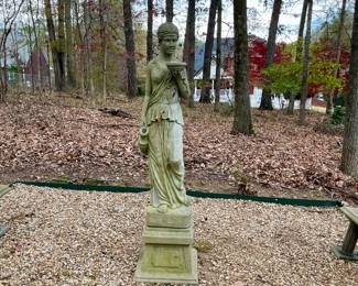 We have a wonderful collection of outdoor furniture, accessories, statues, pots, benches, a Weber grill with copper color steel case, two propane tower heaters and the list goes on and on.