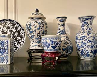 Blue and white decorative accessories porcelain