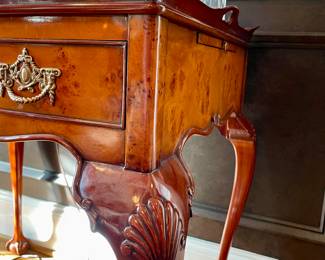 One of the most beautiful tea tables we have had, fantastically carved and exceptional finish
