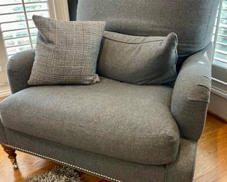 Fantastic grey flannel chairs like new by Lillian August