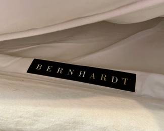 Bernhardt Sofa White with a White Slip Cover and Pillows
