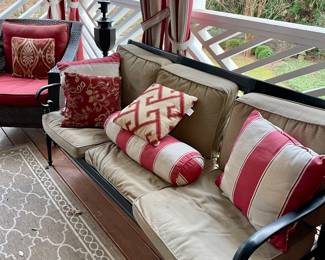 We have a wonderful collection of outdoor furniture, accessories, statues, pots, benches, a Weber grill with copper color steel case, two propane tower heaters and the list goes on and on.