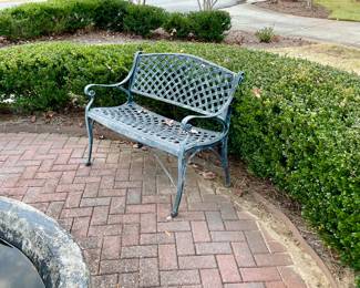We have a wonderful collection of outdoor furniture, accessories, statues, pots, benches, a Weber grill with copper color steel case, two propane tower heaters and the list goes on and on.