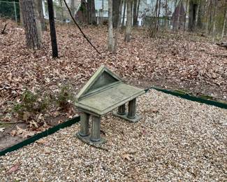 We have a wonderful collection of outdoor furniture, accessories, statues, pots, benches, a Weber grill with copper color steel case, two propane tower heaters and the list goes on and on.
