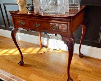 One of the most beautiful tea tables we have had, fantastically carved and exceptional finish