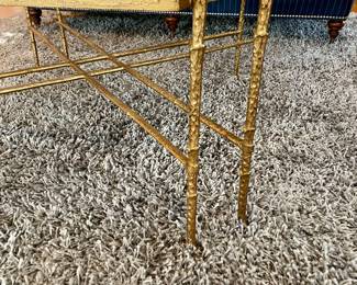 Beautiful glass and gilt iron coffee table