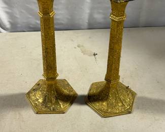 Gold leaf Candle holders