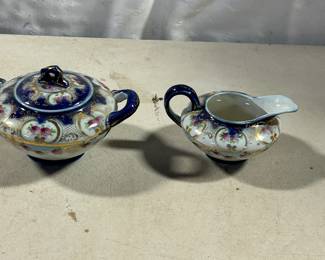 Ornate Cream & Sugar