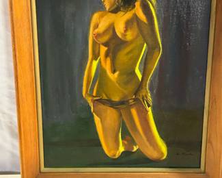 Beautiful Girl Signed Painting