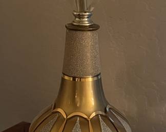 Vintage Leviton Lamps Gold Hollywood Recency Atomic