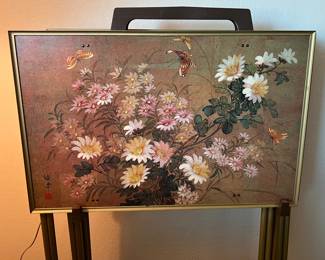 Vintage TV Trays Set/4 w Stand