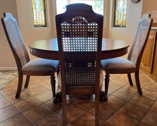 Oak Claw Foot Table w 6 Chairs (Table can be purchased without the Chairs)