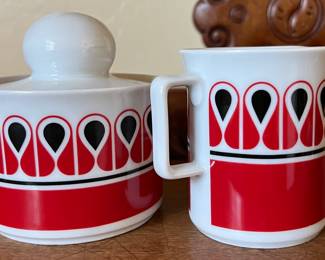 Danish Modern Style Cream and Sugar Vtg 1970's Schirnding Bavaria