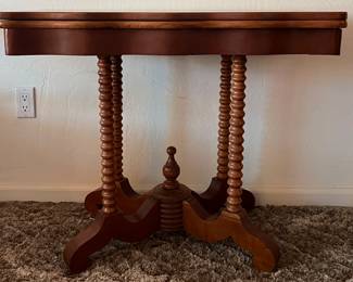 Bowditch Furniture Co Antique/Vintage Spool Legged Side Table/Game Table/Dining Table