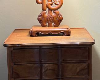 Carved Wood Lamp