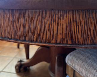 Oak Claw Foot Table w 6 Chairs (Table can be purchased without the Chairs)