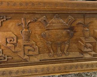 The pictures DO NOT d o this piece justice! Gorgeous Vintage Hand Carved Cedar Chest (carved on all sides and top)