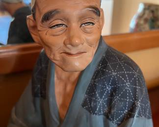 Japanese Hakata Urasaki Clay Figure (AMAZING!)