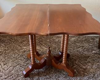Bowditch Furniture Co Antique/Vintage Spool Legged Side Table/Game Table/Dining Table