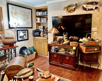 campaign cabinet, could be a bar or sideboard.