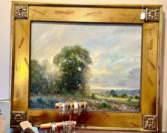 Jon Barger, San Antonio artist.  Bluebonnet oil painting.