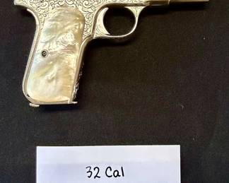 32 Caliber Colt Model 1903 pistol with mother of pearl MOP handle