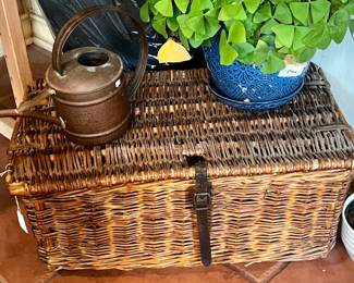 antique French laundry basket