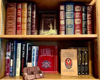 Easton Press leather bound classics.  WWII books.
