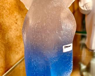 Daum "seraphin bleu", Limited Edition Pate-De-Verre Sculpture.