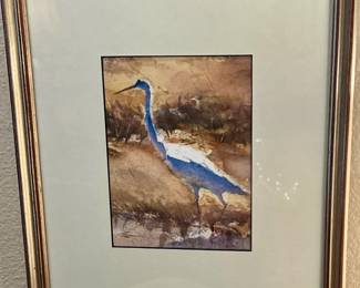 Crane watercolor