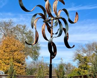 Custom double copper whirligig 3' in diameter.  Quality!