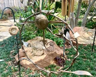 Another custom wrought iron sun flower circle.