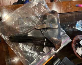 WWII leather pistol holster