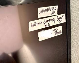 60" SAMSUNG SMART TV WITH REMOTE.  WE'VE GOT 3 FLAT SCREENS.